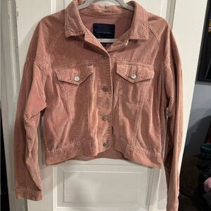 American Eagle Outfitters Women's Pink Corduroy Jacket